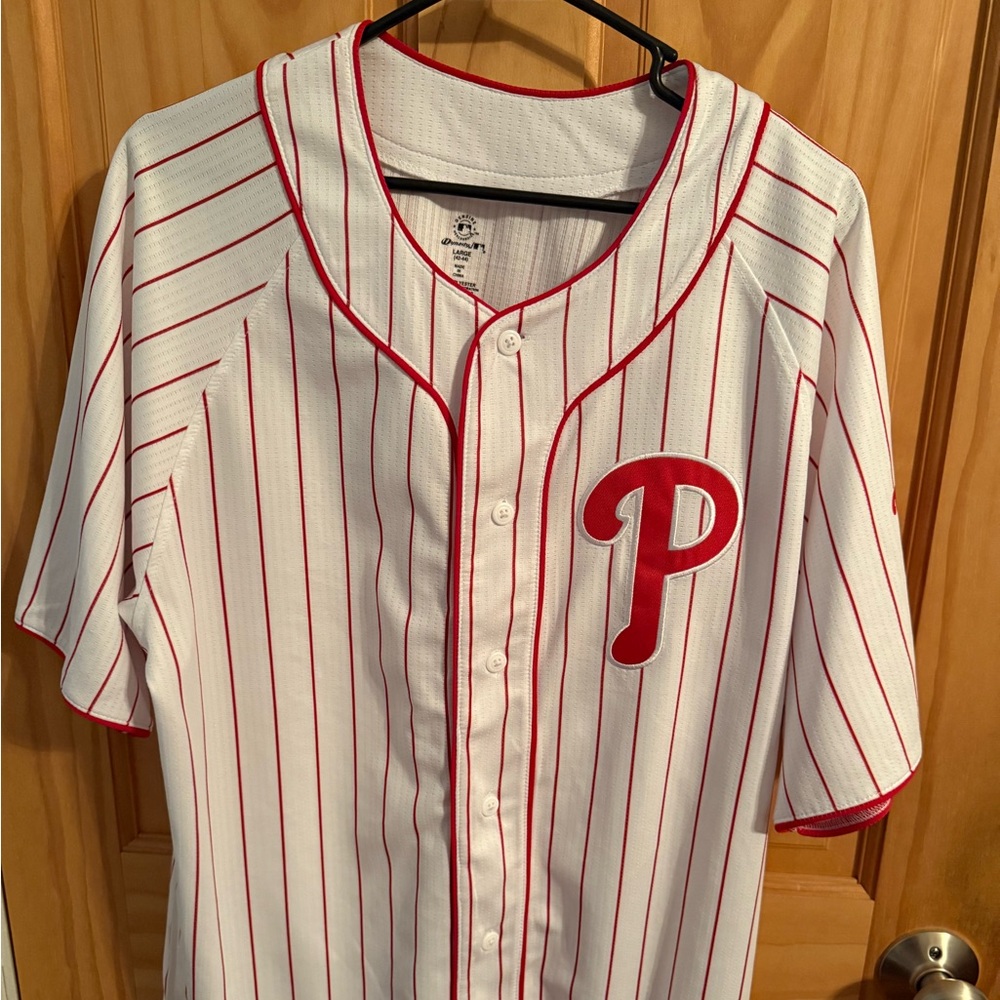 New Without Tags,Men’s Size Large (42-44) Philadelphia Phillies Button Up Jersey